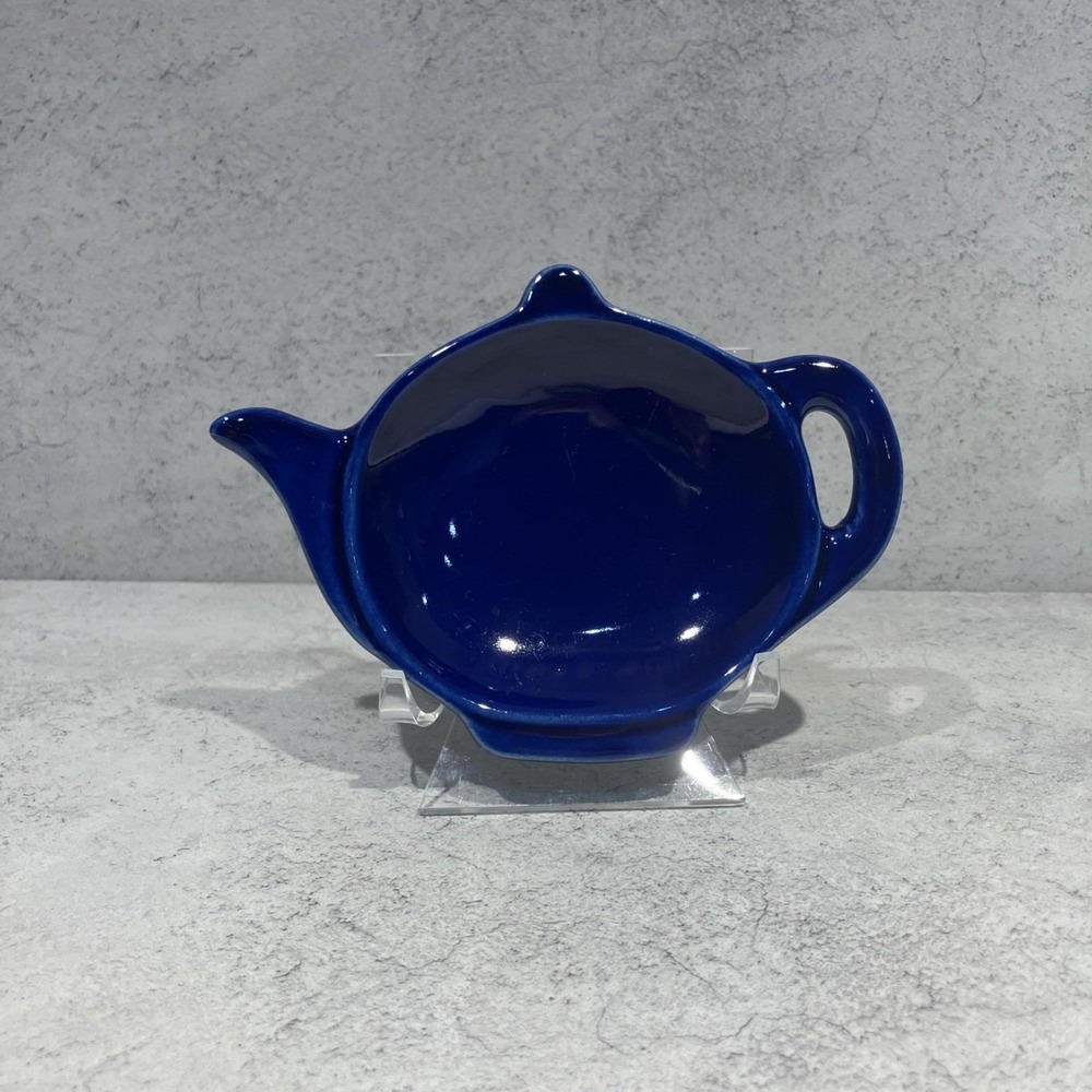 Vintage Tea Bag Holder Rest Cobalt Blue Tea Time Cottagecore HIC Japan